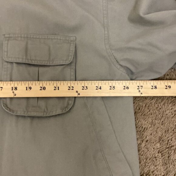 Men’s Khaki Cotton Chore Coat Brown Corduroy Collar size L Utility Streetwear - Picture 7 of 9